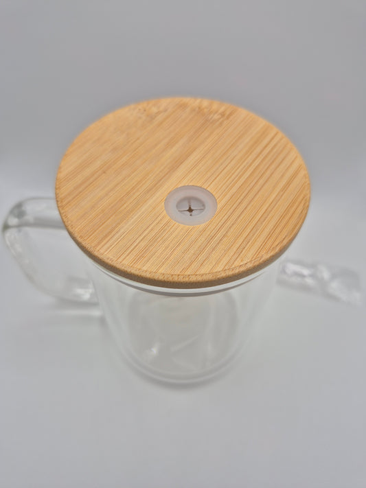 Glass Handled Snowglobe Mug