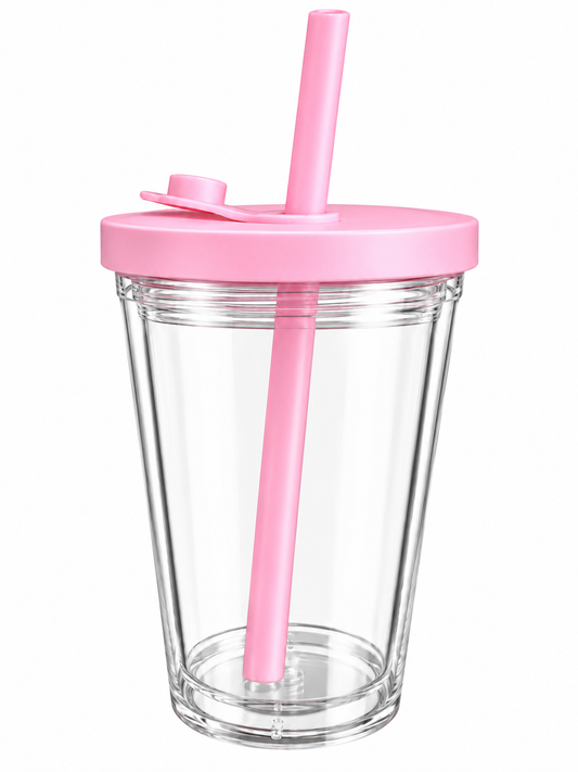 12oz Boba Acrylic Double Walled Tumbler