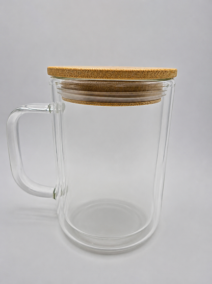 Glass Handled Snowglobe Mug