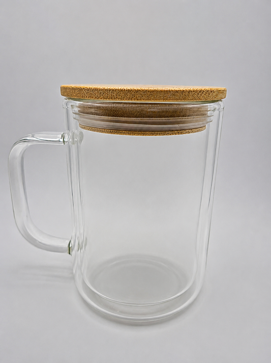 Glass Handled Snowglobe Mug