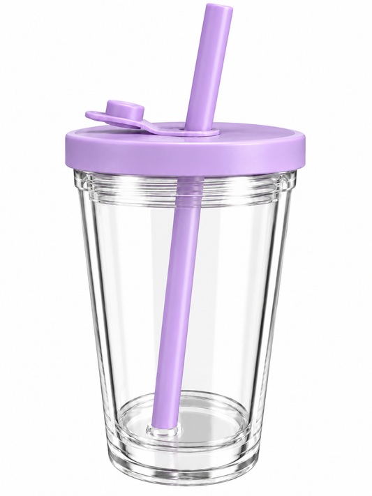 12oz Boba Acrylic Double Walled Tumbler