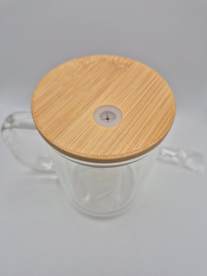 Glass Handled Snowglobe Mug
